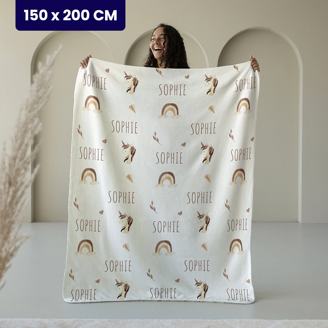 Brown Unicorn Blanket